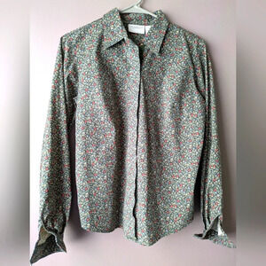 Liz Claiborne floral blouse M in cotton